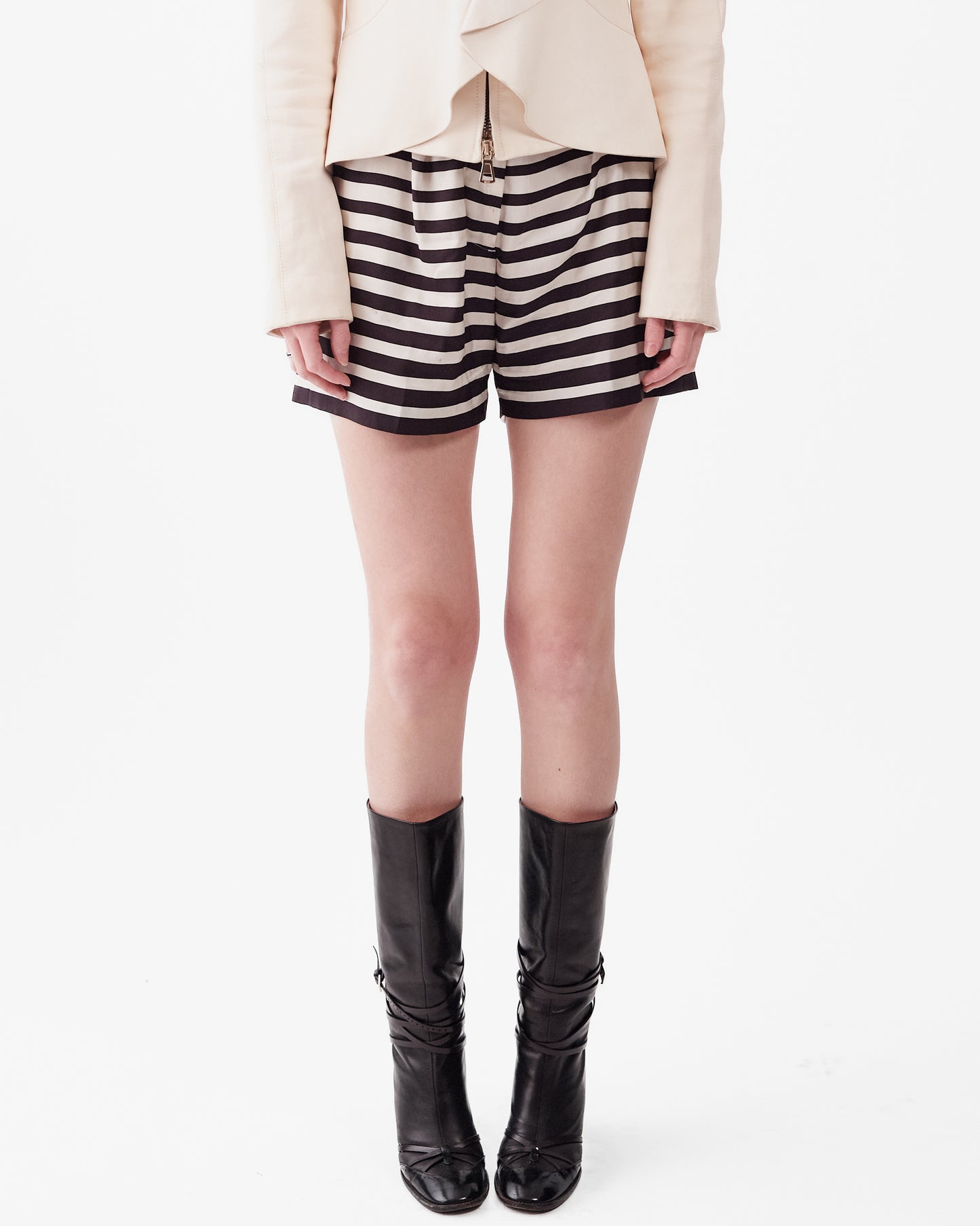 Dries Van Noten Striped Silk Shorts