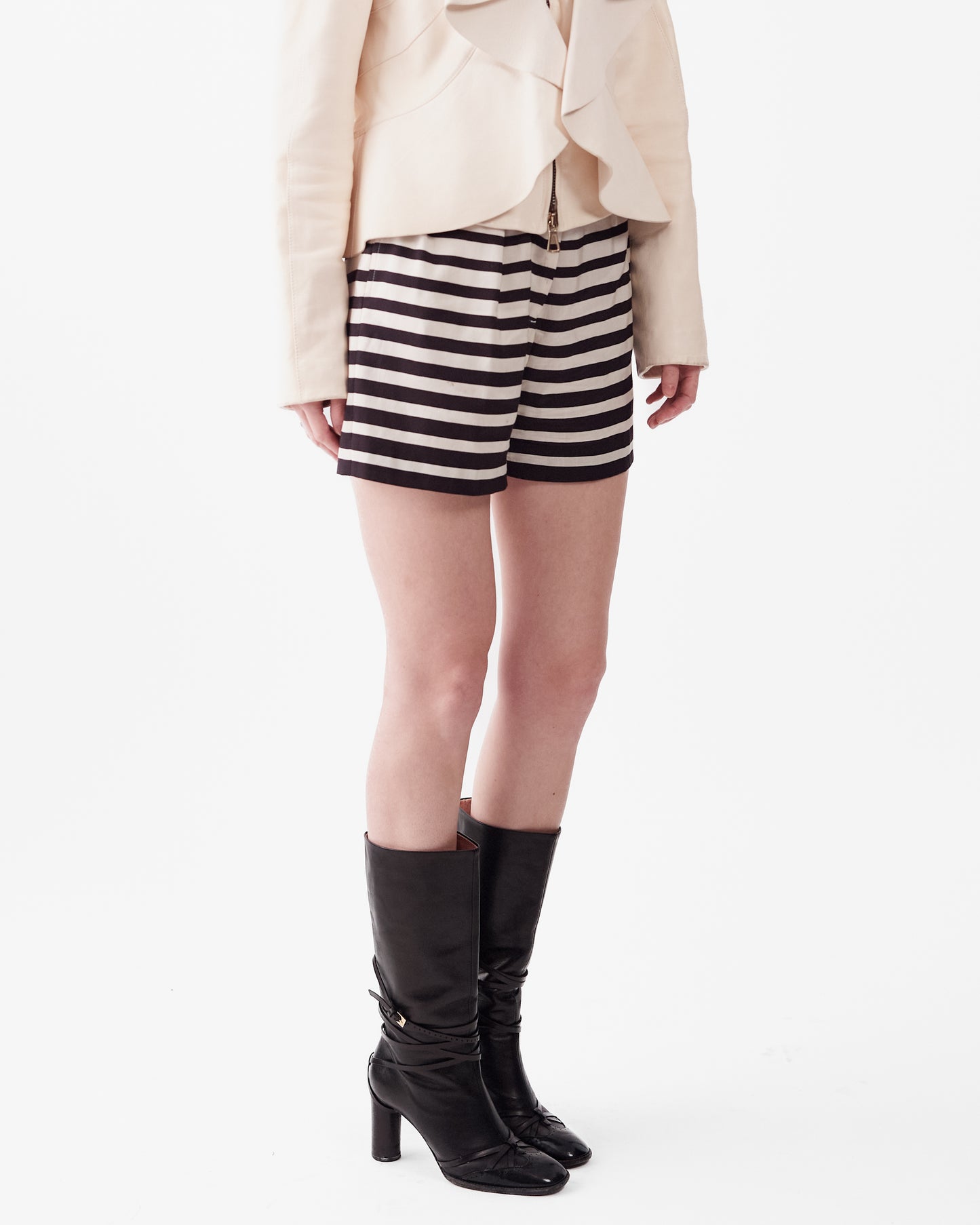 Dries Van Noten Striped Silk Shorts