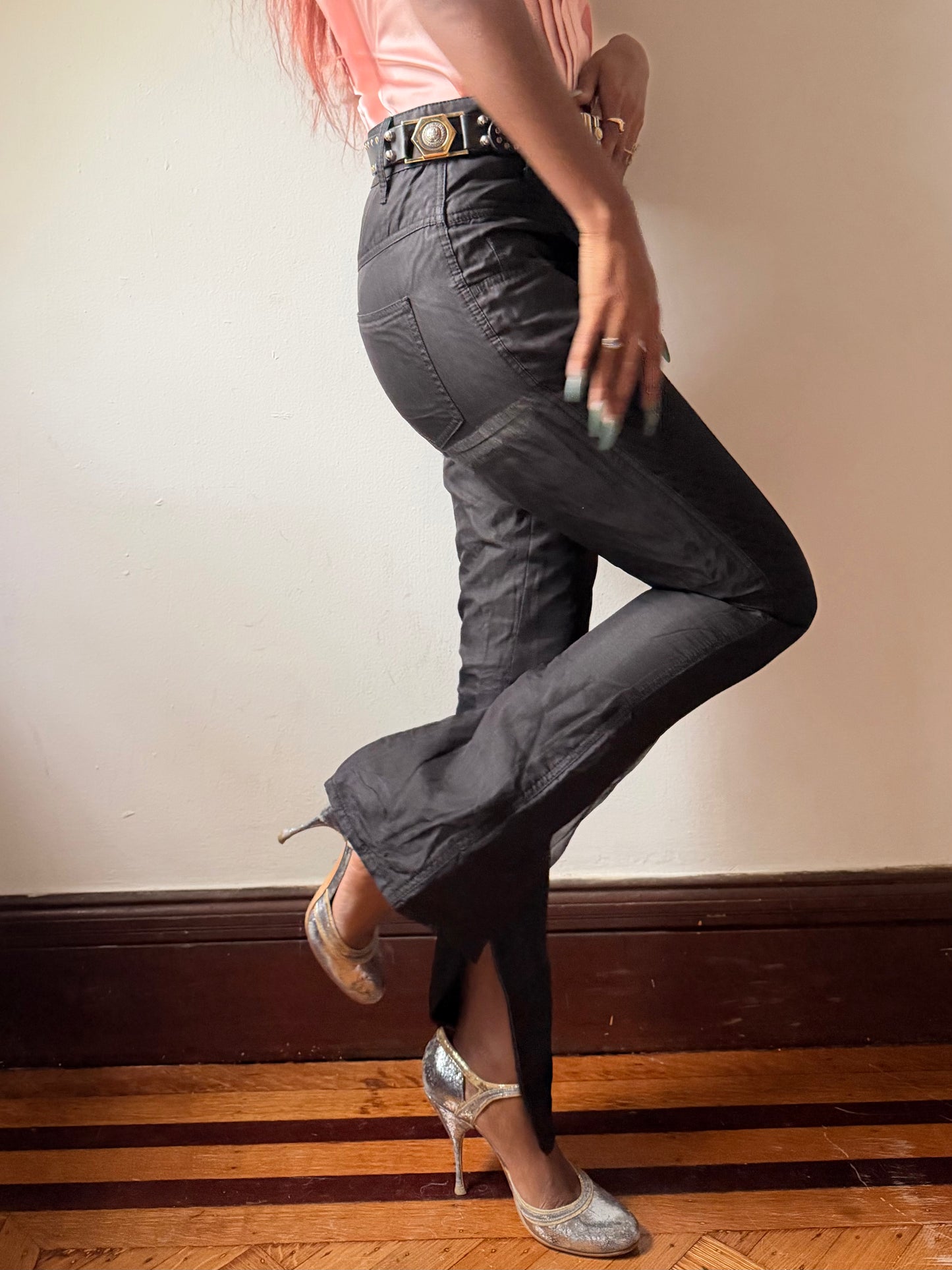 Miu Miu Crushed Silver Heels / Size: 38.5