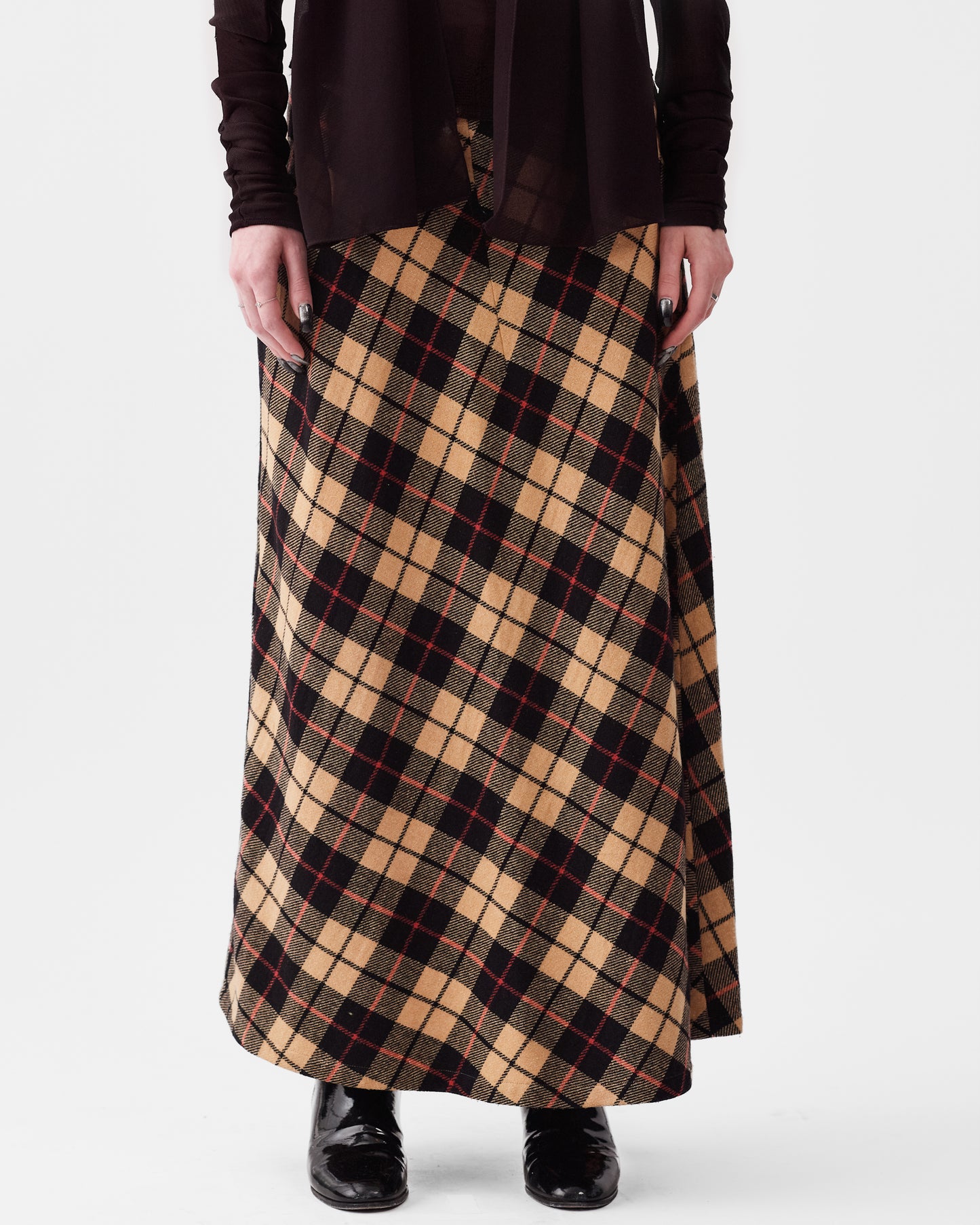 Yohji Yamamoto Y's Plaid Maxi Skirt