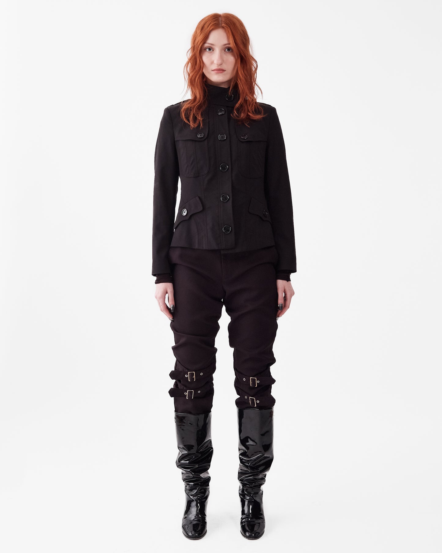 Comme Des Garçons Black Buckle Pants