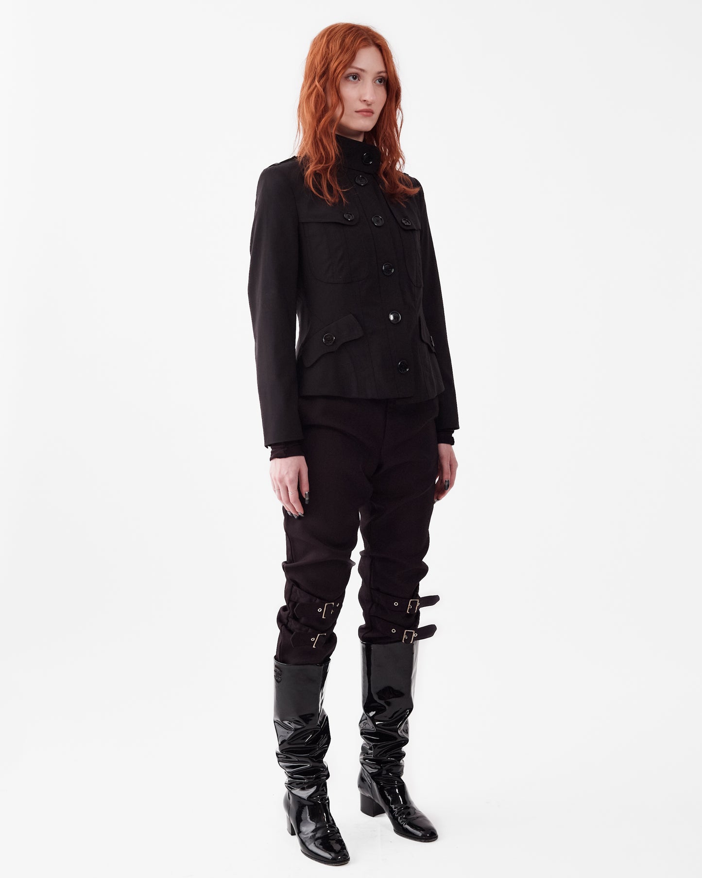 Comme Des Garçons Black Buckle Pants