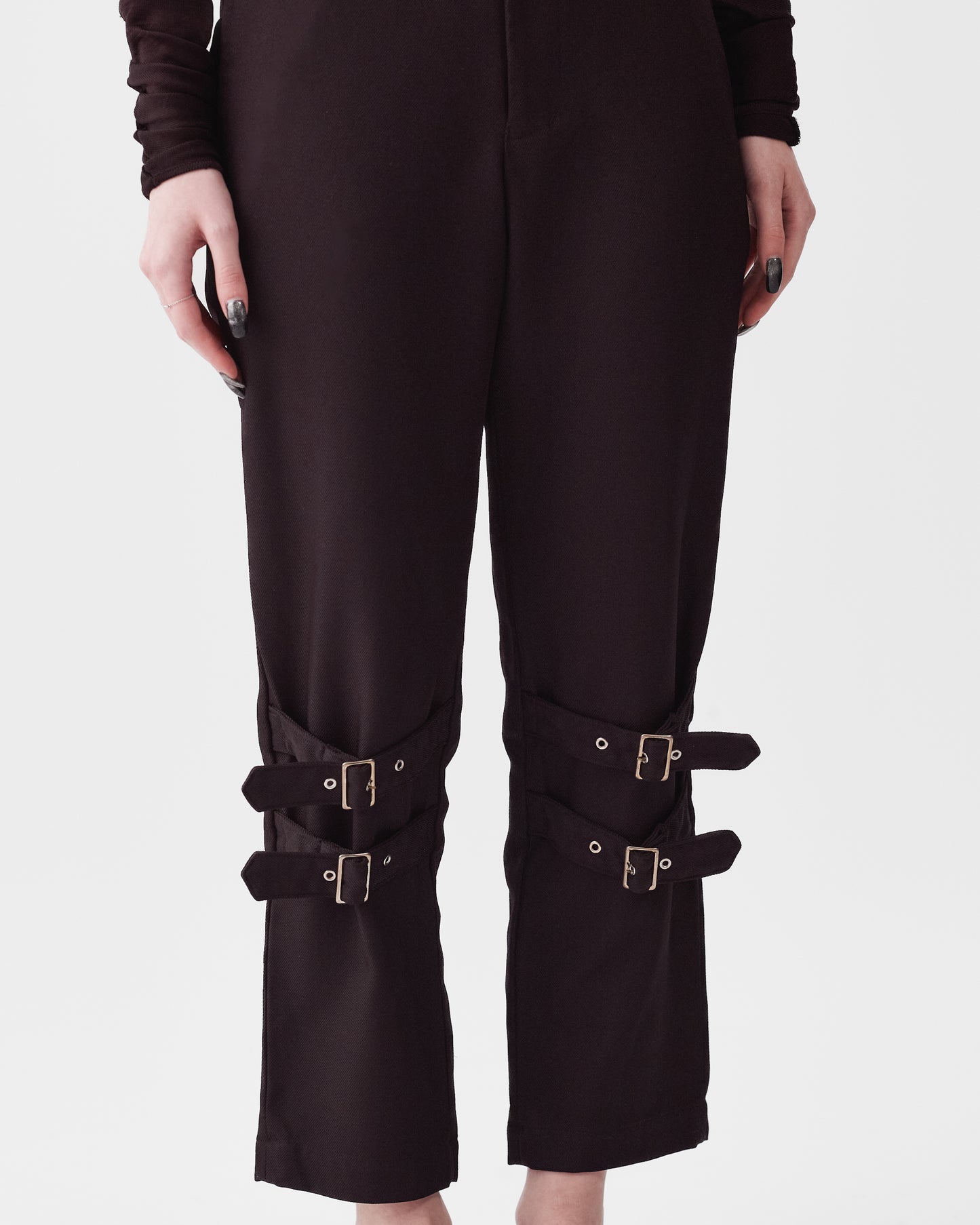 Comme Des Garçons Black Buckle Pants