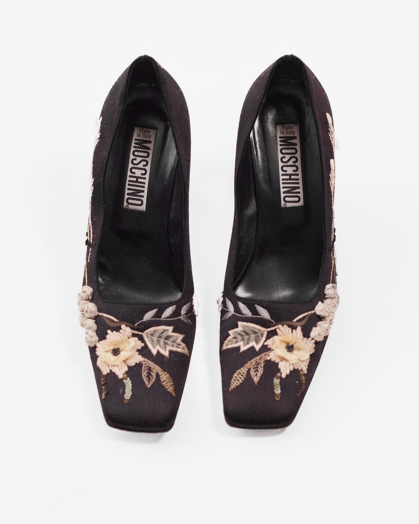 Moschino Floral Appliqué Heels