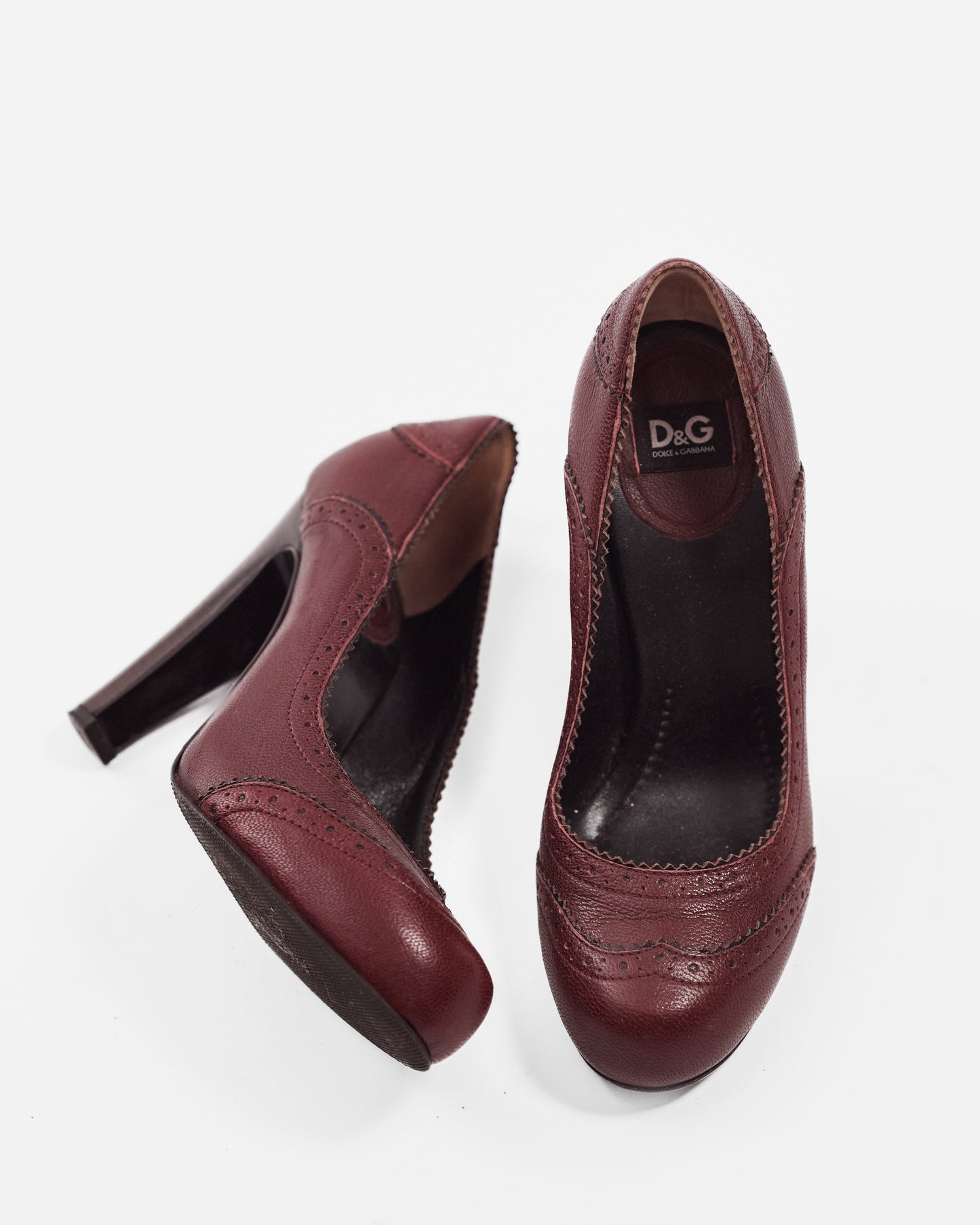D&G Maroon Heels / Size: 36