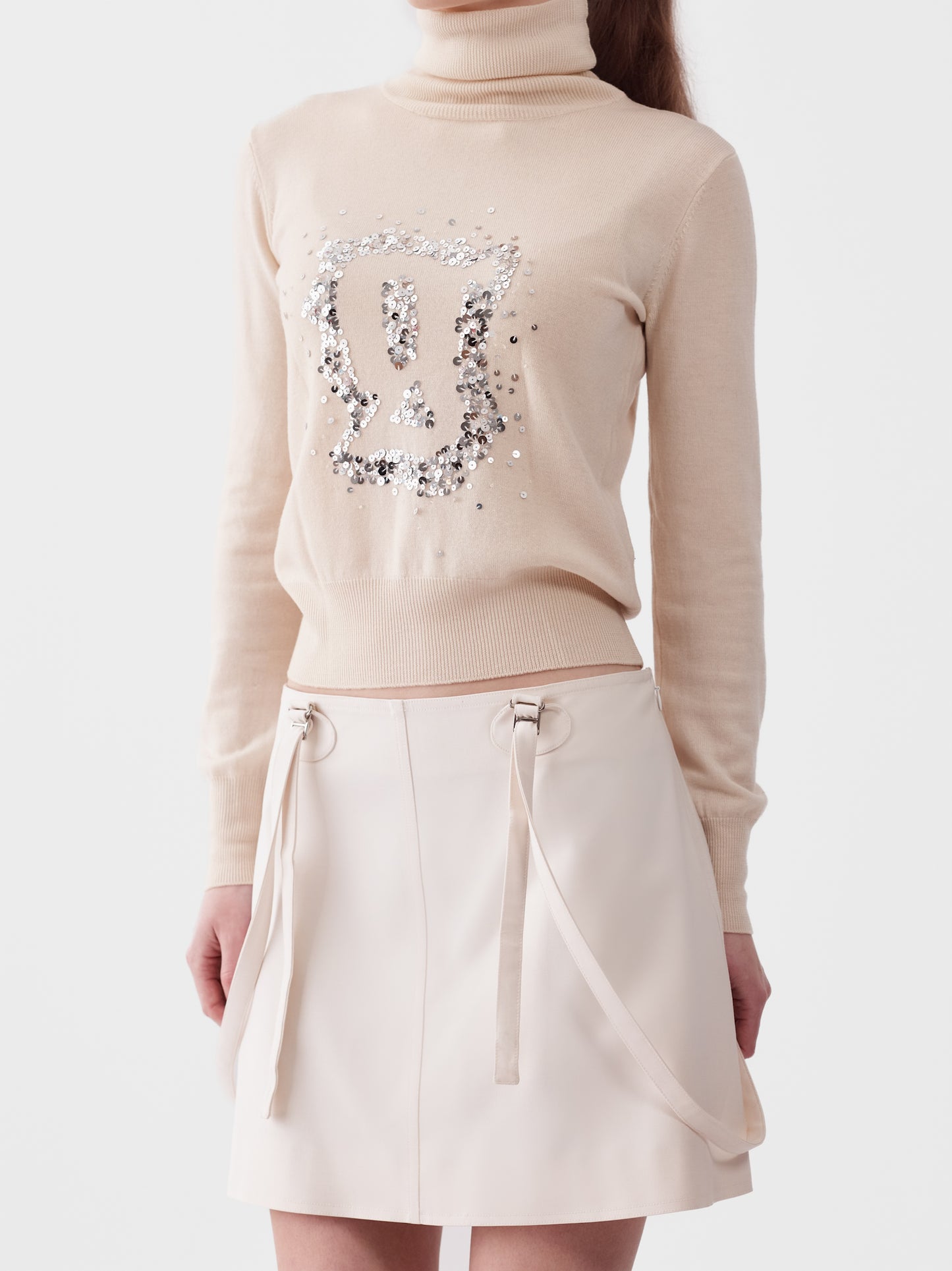 Courrèges White Suspender Mini Skirt