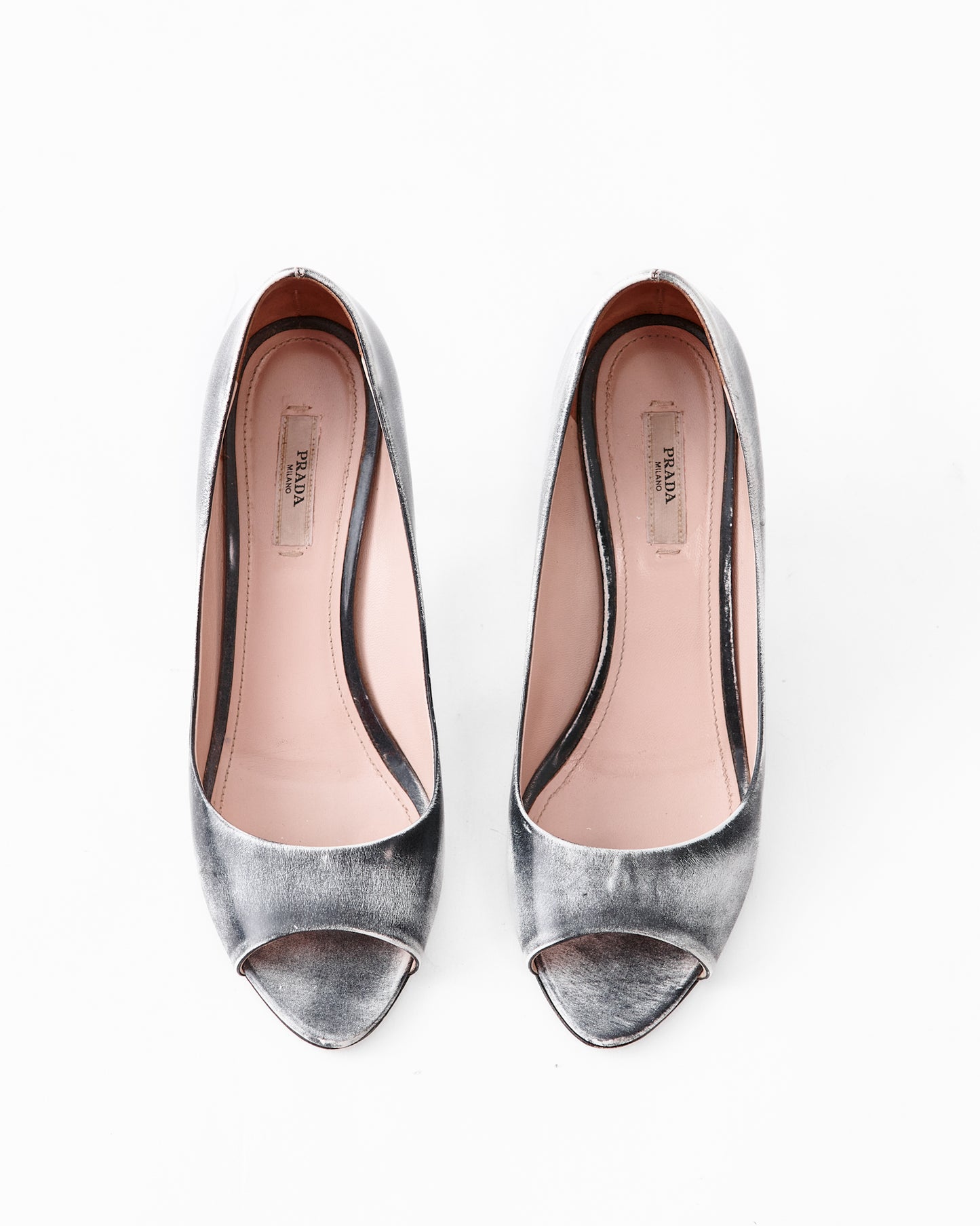 Prada SS 2010 Plexiglass Wedge Heels / Size 38.5