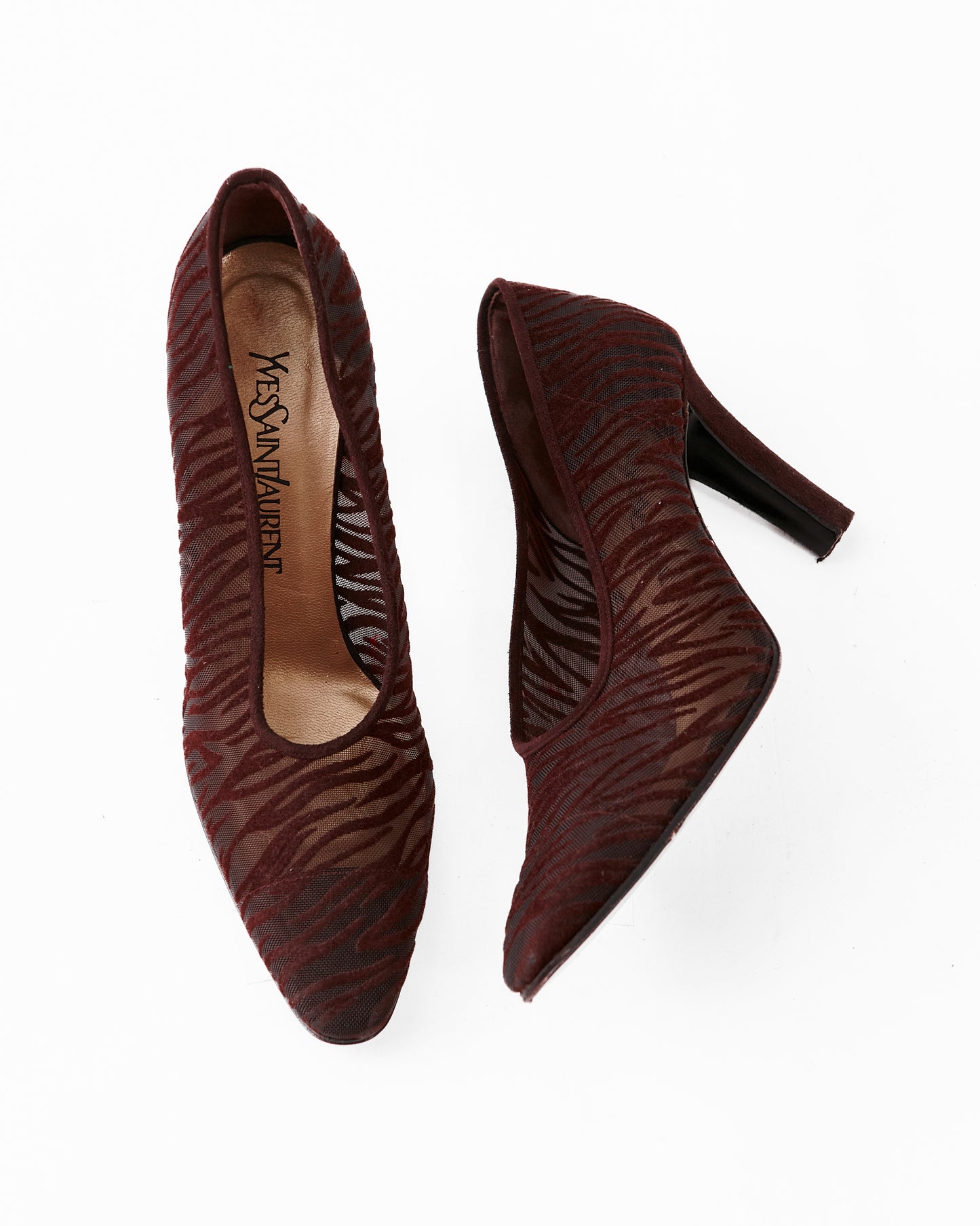 Saint Laurent Zebra Print Mesh Pumps / Size 8