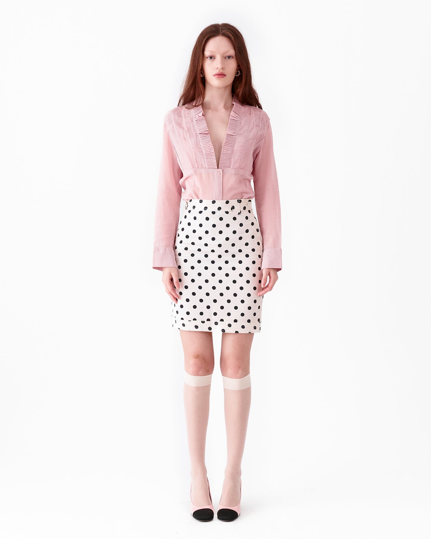 Gianni Versace 90s Polka Dot Mini Skirt