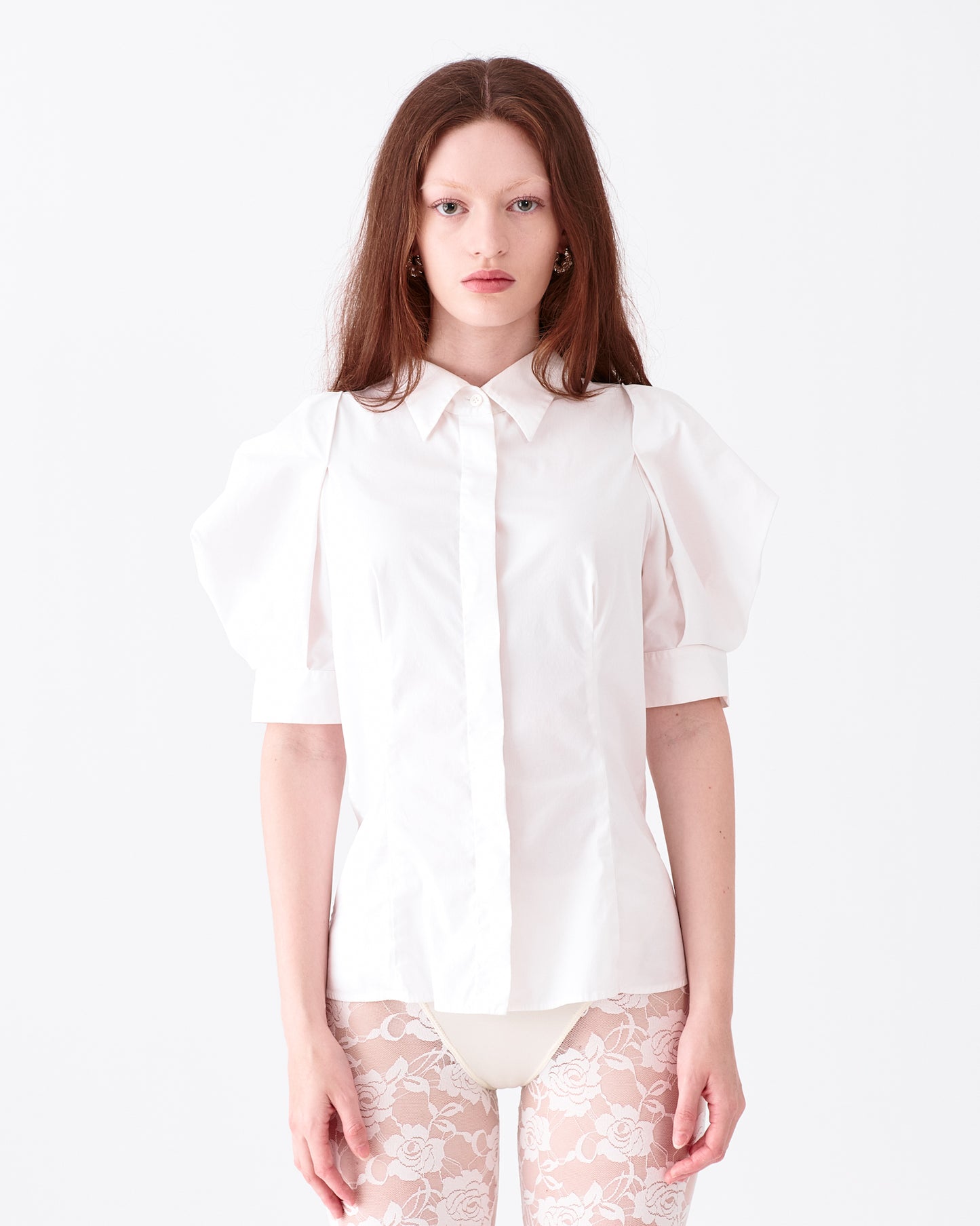 Prada Puffed Sleeve Button Down