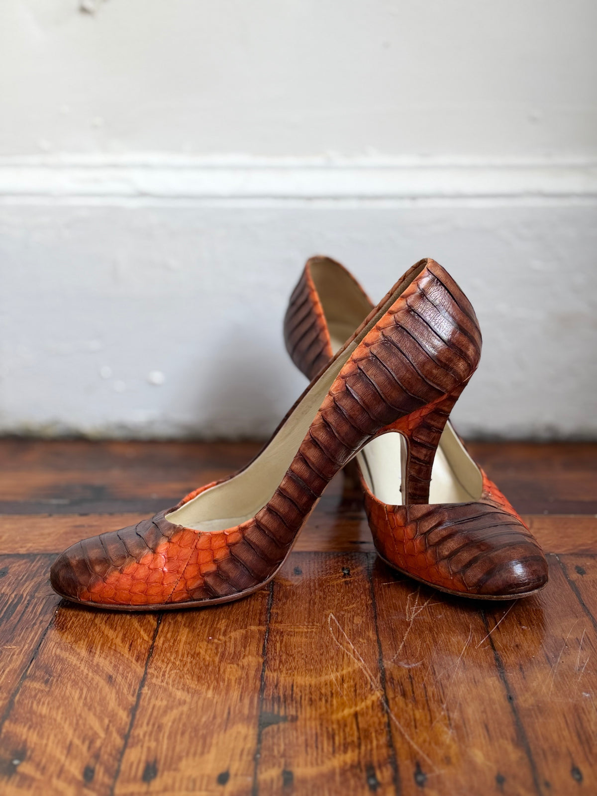 Prada Ombré Snakeskin Heels | 38.5