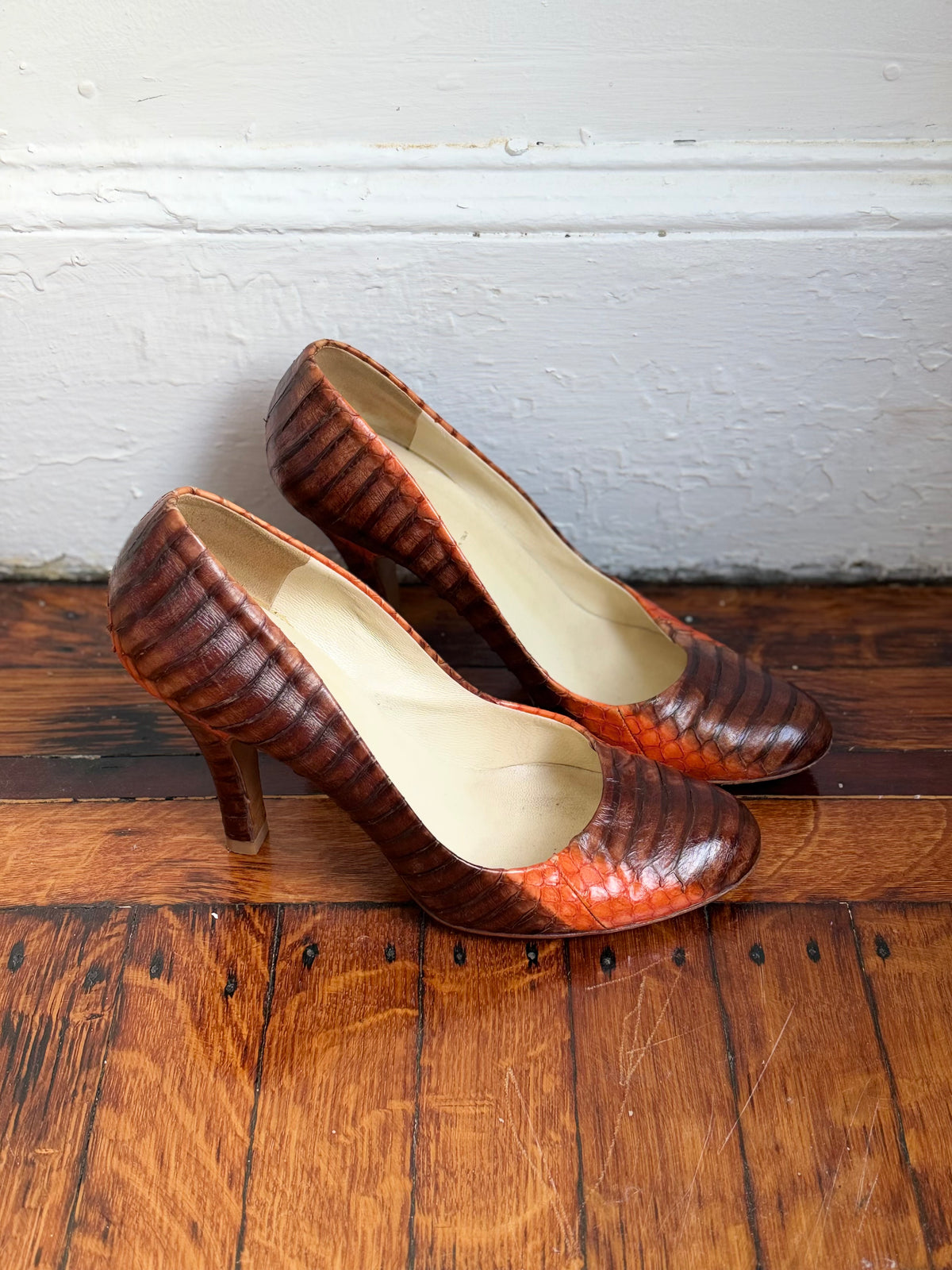 Prada Ombré Snakeskin Heels | 38.5