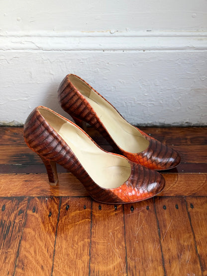 Prada Ombré Snakeskin Heels | 38.5