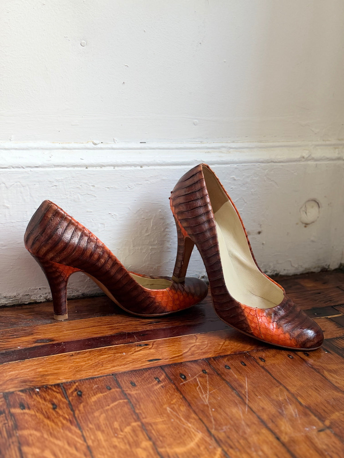 Prada Ombré Snakeskin Heels | 38.5