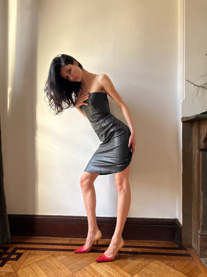 Moschino Leather Dress