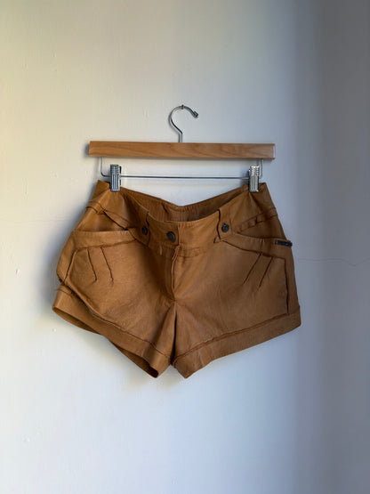 Galliano Leather Shorts