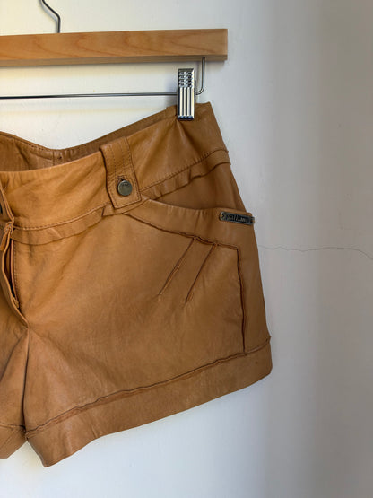 Galliano Leather Shorts