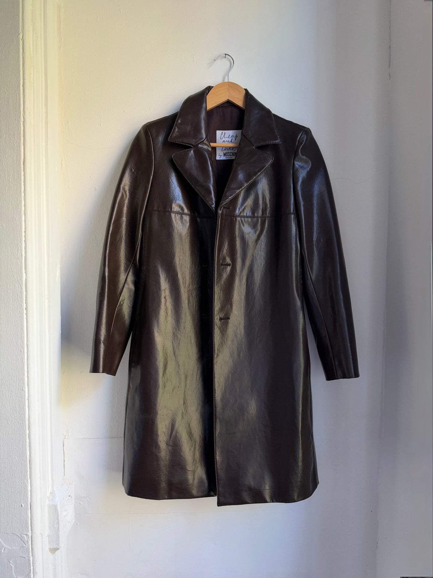 Moschino Brown Leather Jacket