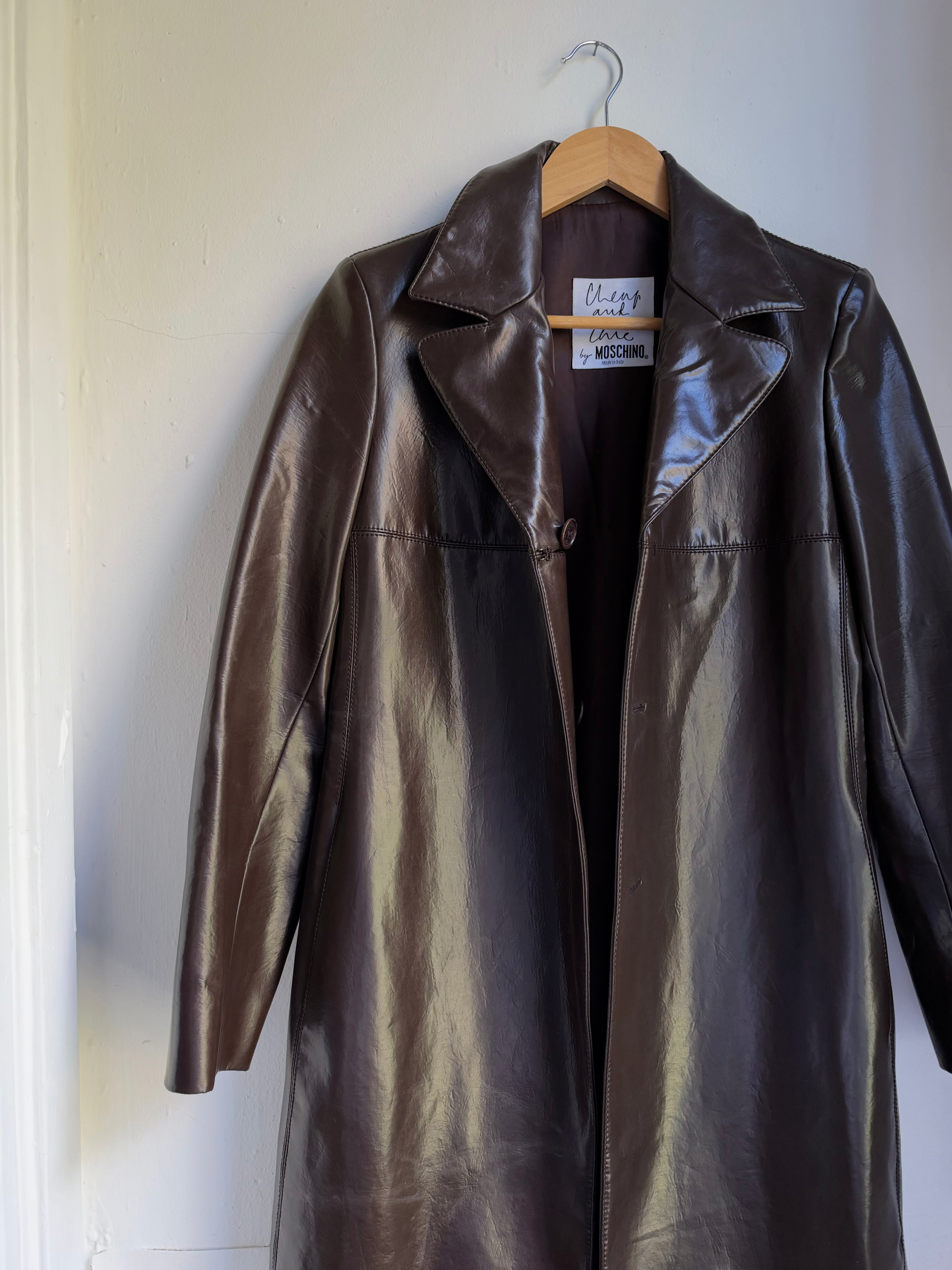 Moschino Brown Leather Jacket