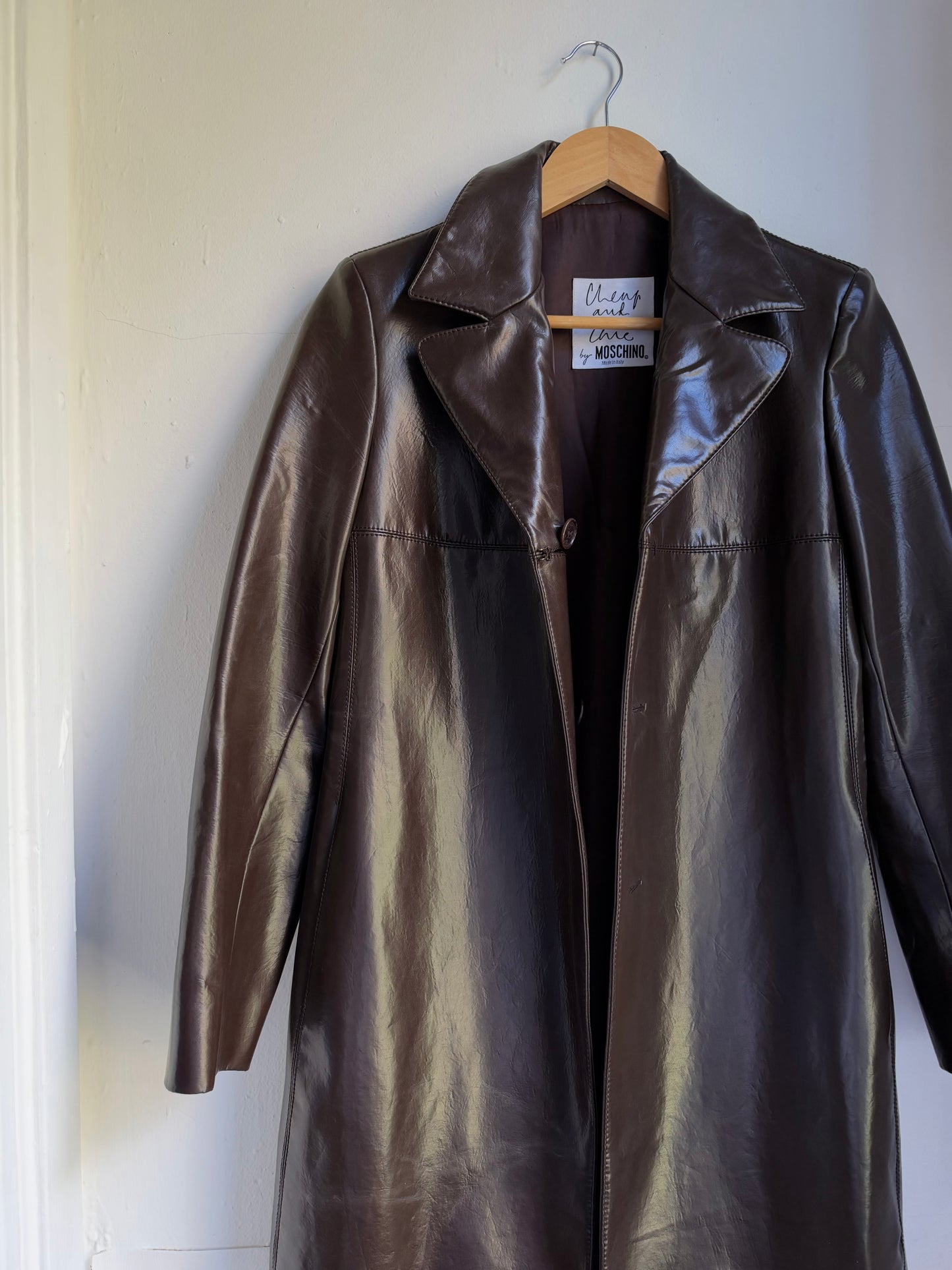 Moschino Brown Leather Jacket