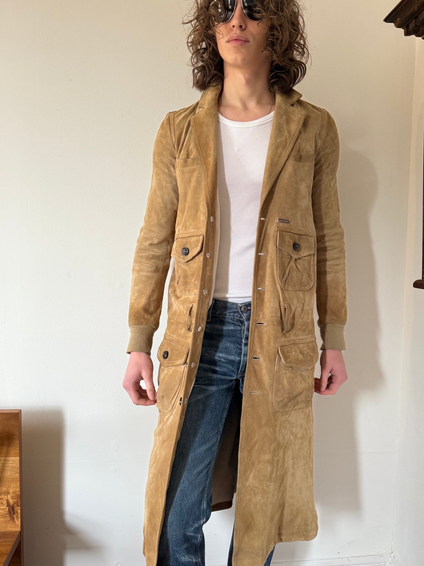 Dsquared² Suede Trench Coat