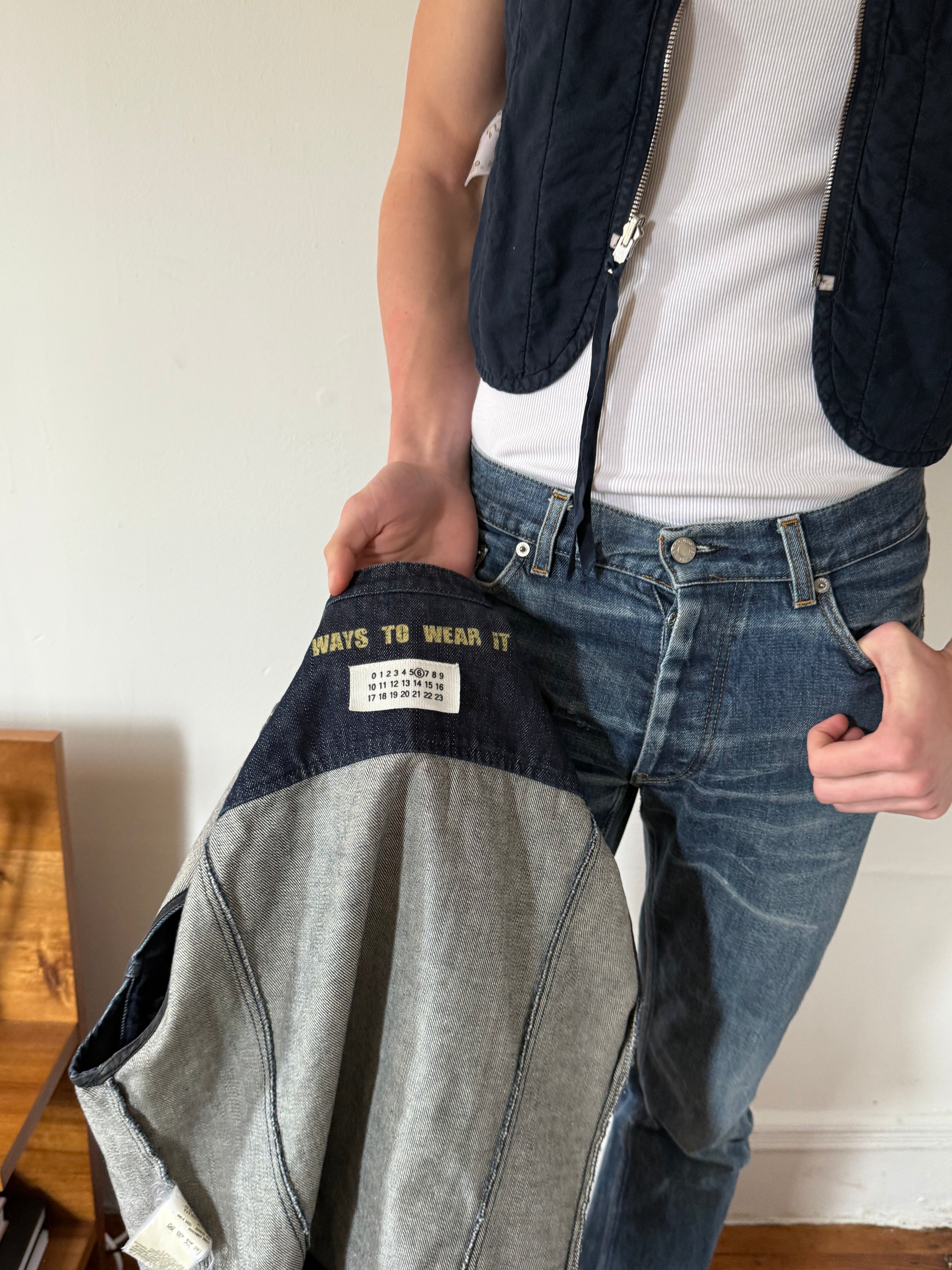 MM6 3 Ways Denim Vest