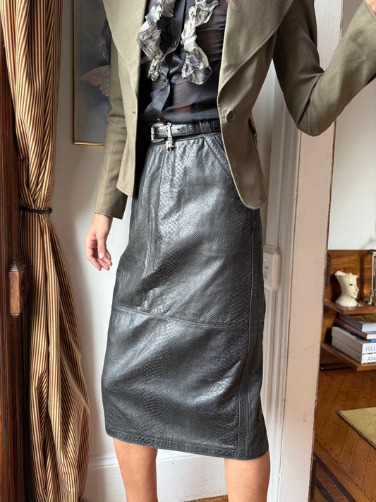 Gianni Versace Exotic Leather Skirt