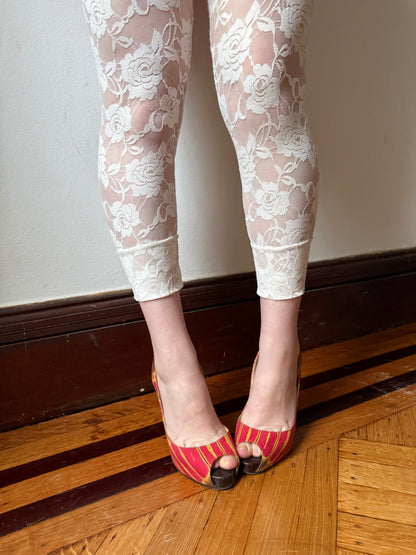 Red Striped Louboutin Pumps