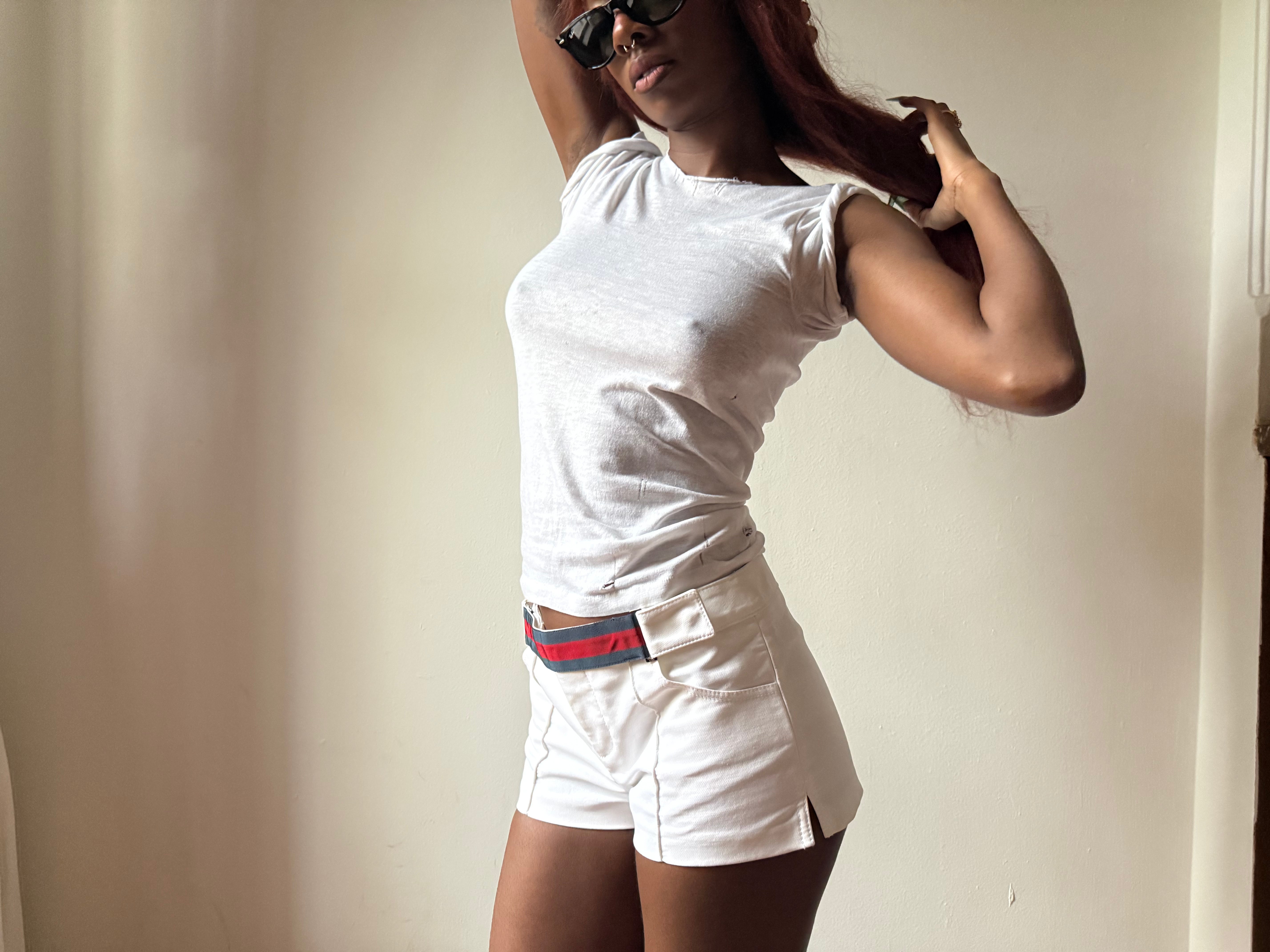 Gucci 2005 White Mini Shorts