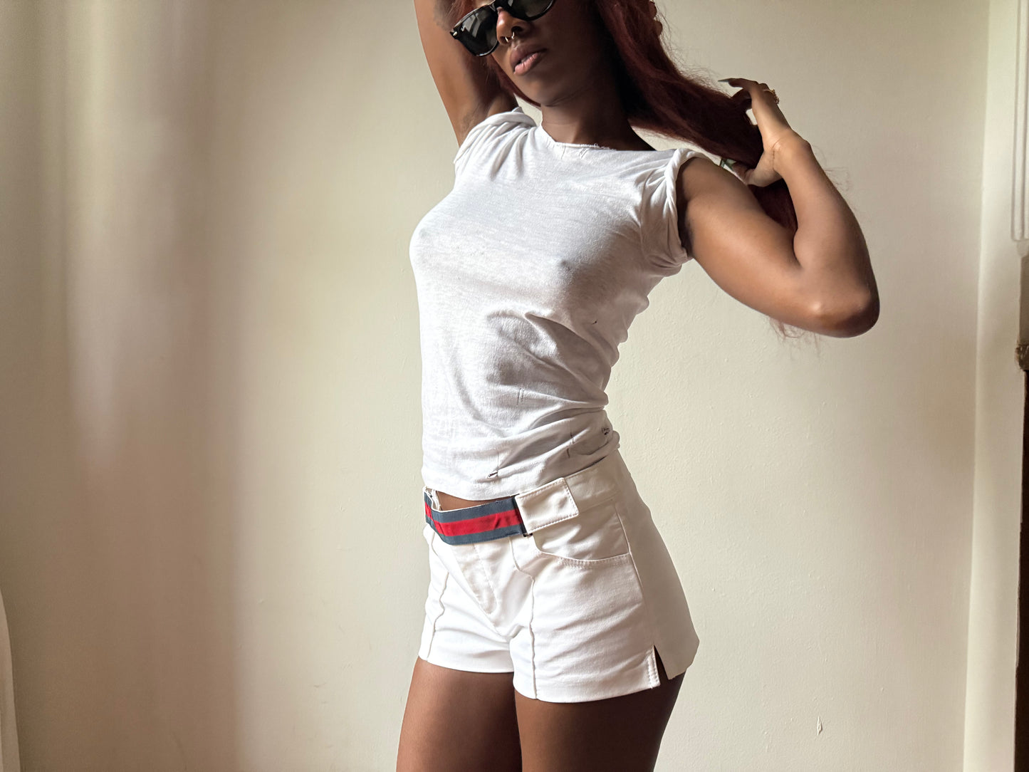 Gucci White Mini Shorts