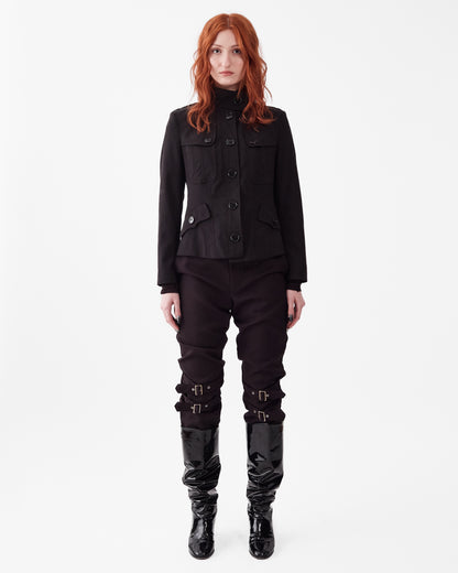 Comme Des Garçons Black Buckle Pants