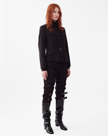 Comme Des Garçons Black Buckle Pants