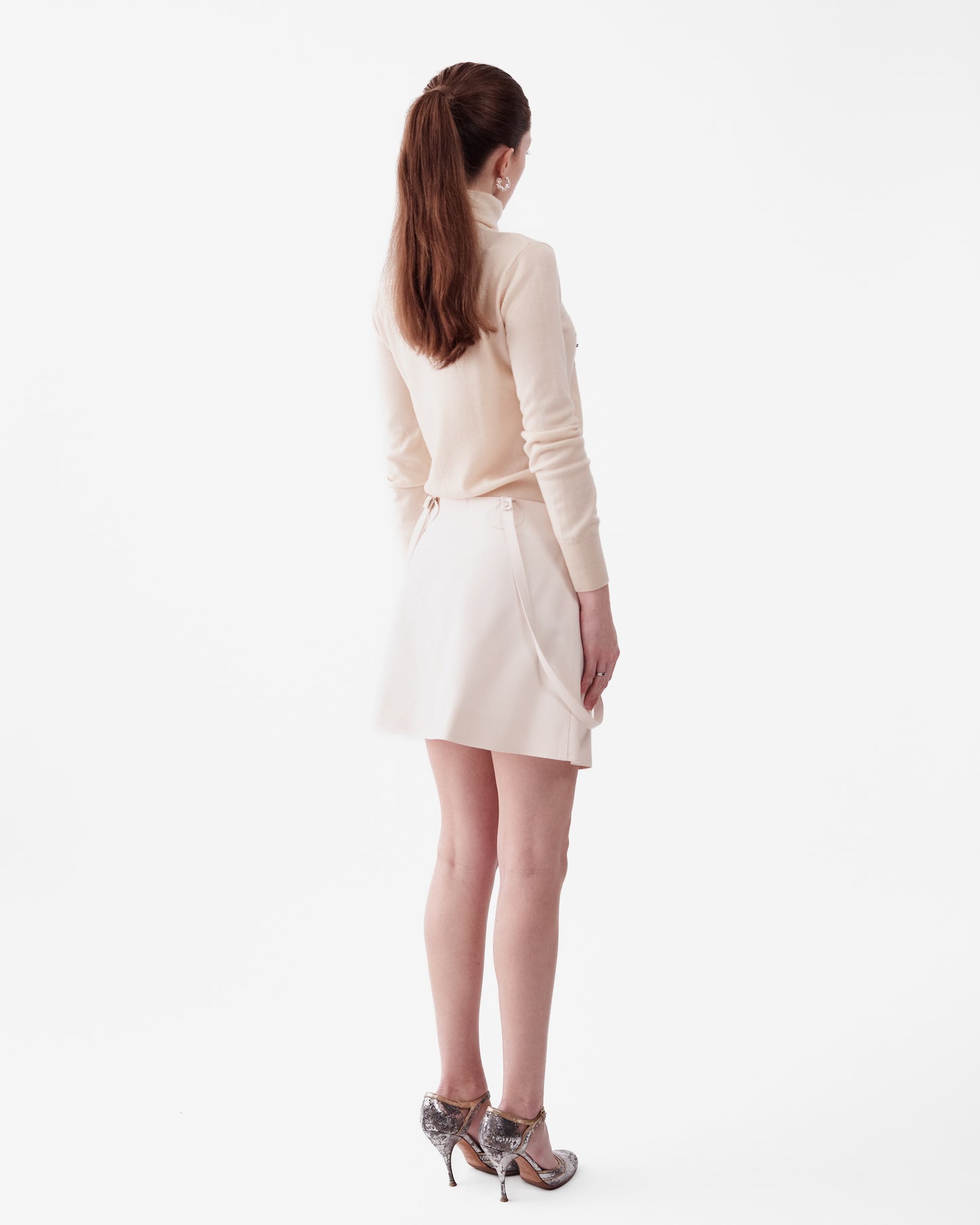 Courrèges White Suspender Mini Skirt