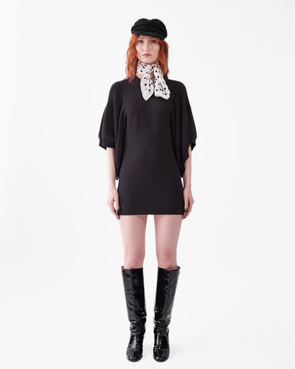 Issey Miyake Black Ribbed Dress
