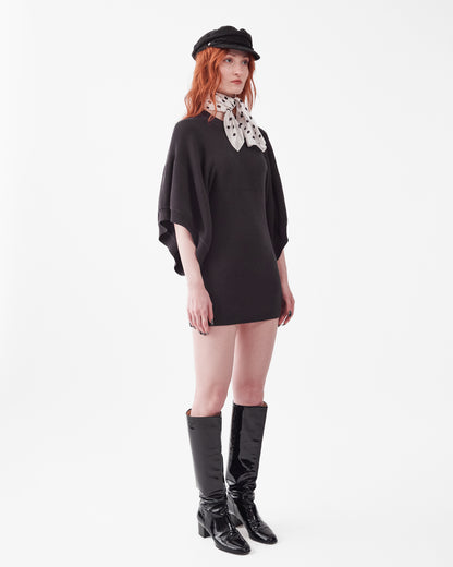 Issey Miyake Black Ribbed Dress