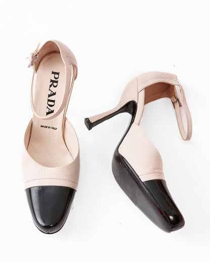 Prada Leather Colorblock Pattern Pumps / Size 36