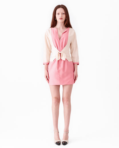 Courrèges Pink Wool Mini Dress