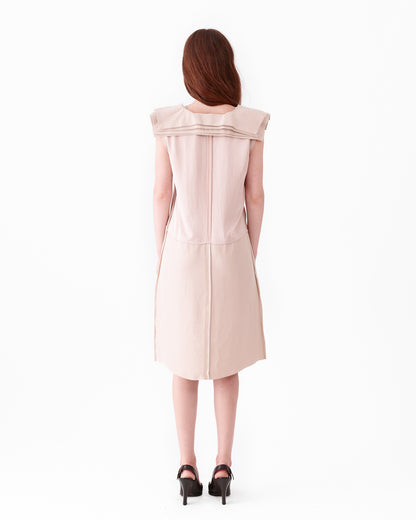 Bottega Veneta V-Neck Beige Dress